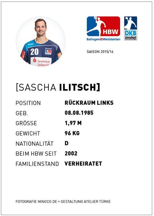 Sascha ILitsch Bild von der HBW Homepage